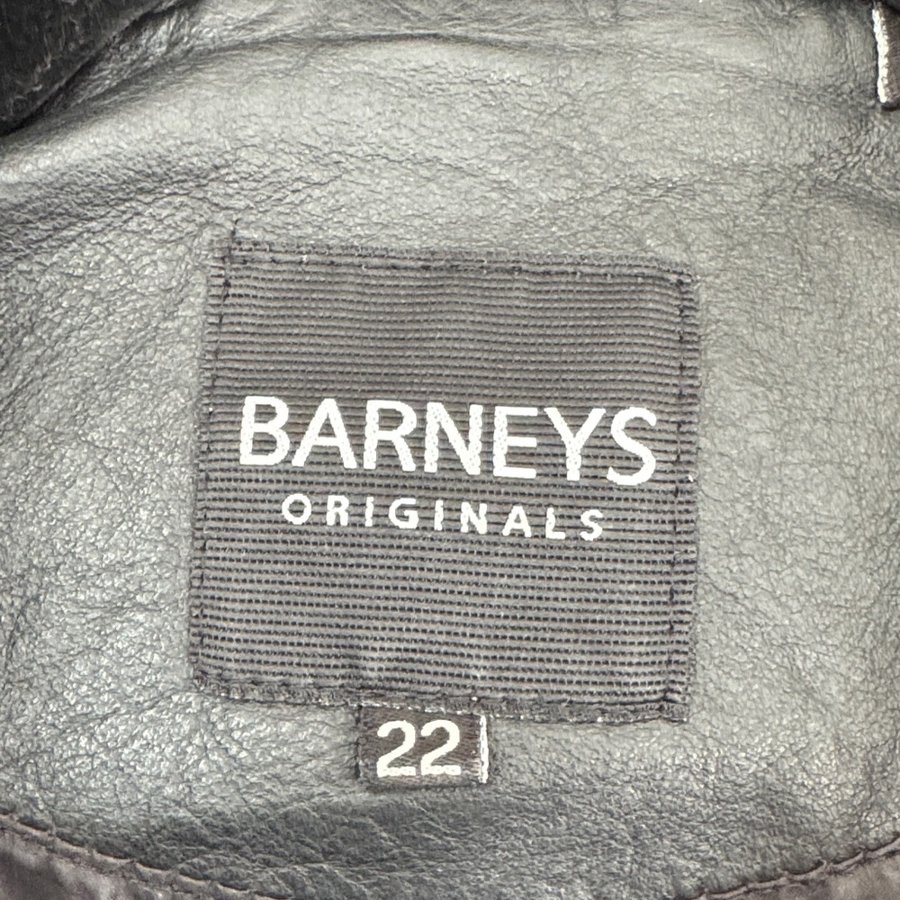 Barneys Originals Classic Black Leather Moto Jacket - Picture 3 of 17